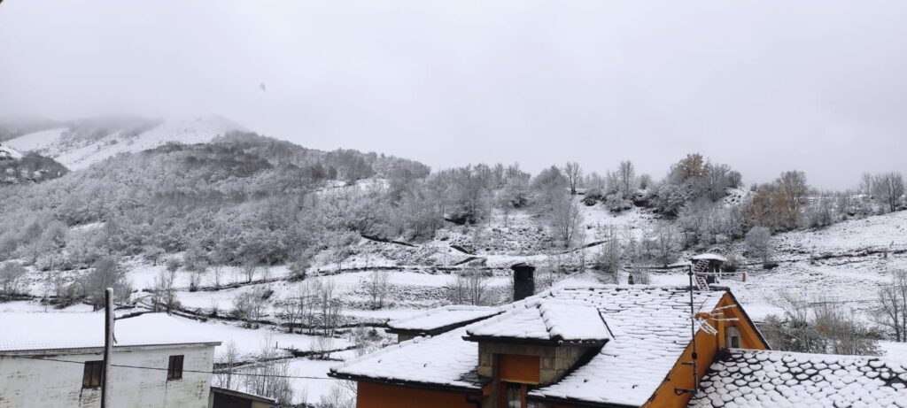 la primera nevada del invierno ha cubierto